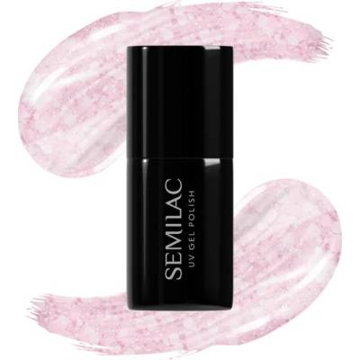 Semilac UV Hybrid Crushed_ICE gelový lak na nehty s použitím UV/LED lampy odstín 491 Strawberry Ice 7 ml