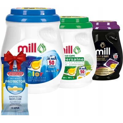 Mill Univerzálne pracie kapsuly mix 3 x 50 PD