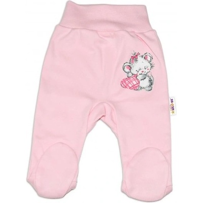 Baby Nellys Bavlněné kojenecké polodupačky Mouse Love růžové