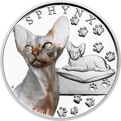 Česká mincovna Stříbrná mince Plemena koček Sphynx proof 1 oz