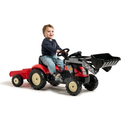 Falk Šlapací traktor 2158ML Kiddy Farm s nakladačem a vlečkou – Zbozi.Blesk.cz