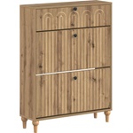 vidaXL Шкаф за обувки ALKMAAR 78 x 24 x 103 см Инженерна дървесина (896224)