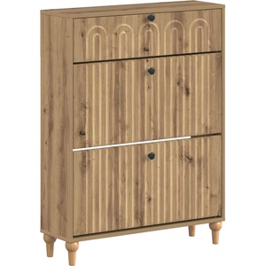 vidaXL Шкаф за обувки ALKMAAR 78 x 24 x 103 см Инженерна дървесина (896224)