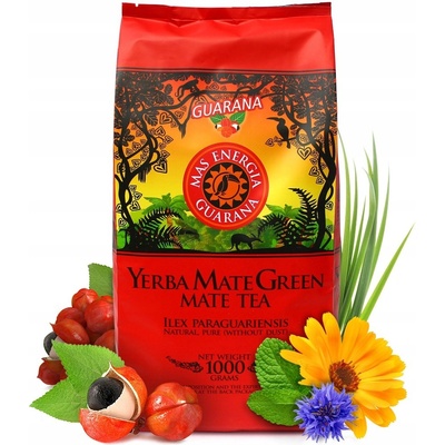 Maté Green Yerba Mate Mas energia Guarana 1000 g