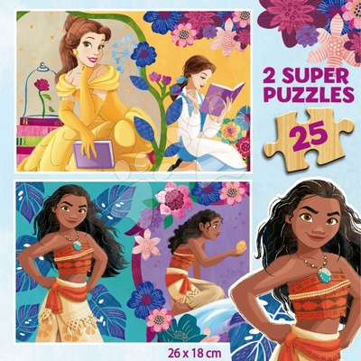 EDUCA Drevené Disney princeznej 2x25 dielov