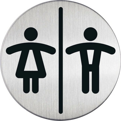 Piktogram WC dámy a páni - kruh 83mm