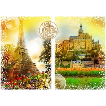 Grafika - Puzzle Travel around the World - France / 0243 / - 1 000 piese
