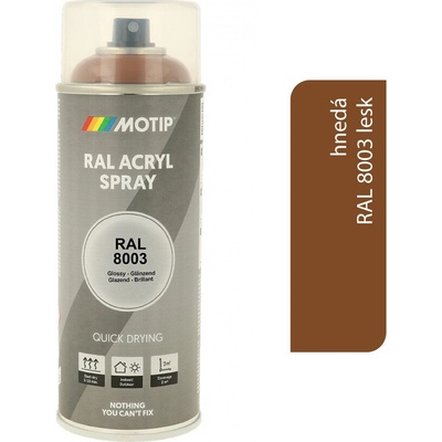 Motip Acryl 400 ml RAL 8003 lesk