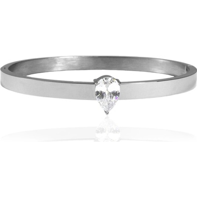 BM Jewellery Pevný ocelový náramek s krystalem TEAR S8120