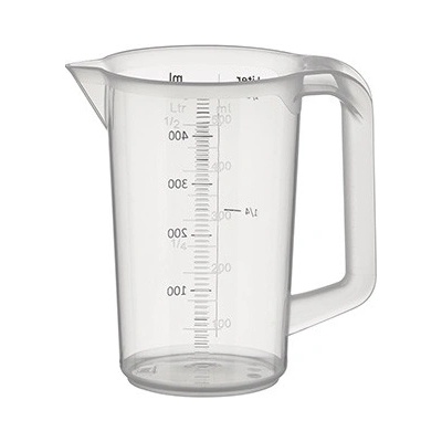 Džbánek z polypropylénu s odměrkou 0,5 l | APS, 30046 poloprůhledná