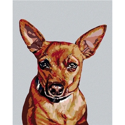 zuty Malování podle čísel Trpasličí pinč 80 x 100 cm bez rámu a bez vypnutí plátna