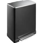 EKO-Europe EKO Кош за отпадъци с педал E-CUBE - 50 литра - черен (EKO 926850 - Black) - kafetomi