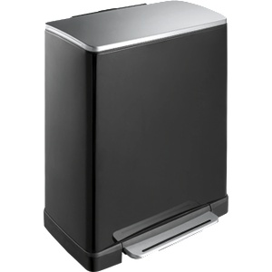 EKO-Europe EKO Кош за отпадъци с педал E-CUBE - 50 литра - черен (EKO 926850 - Black) - kafetomi