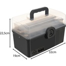 Ruhhy 24499 Organizér na lieky 32 x 22,5 x 19 cm sivá