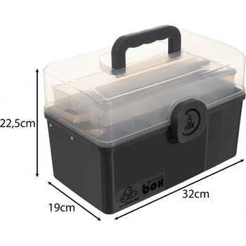 Ruhhy 24499 Organizér na lieky 32 x 22,5 x 19 cm sivá