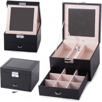 Verk 01455 šperkovnice se zrcadlem černá