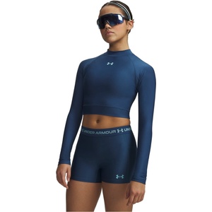 Under Armour Дамска фланелка с дълъг ръкав Under Armour Womens HeatGear® Long Sleeve Performance Gym Top - Wham Blue