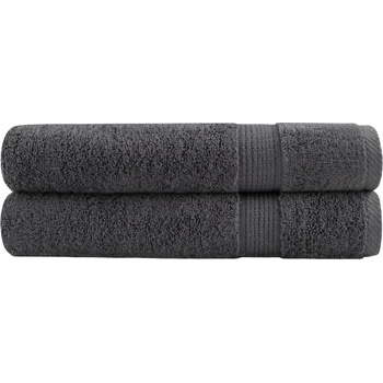 vidaXL Премиум сауна кърпи SOLUND 2 бр антрацит 80x200 см 600 gsm (137168)