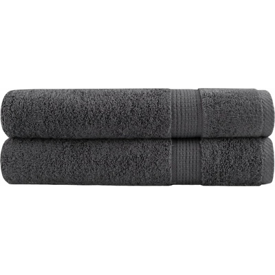 vidaXL Премиум сауна кърпи SOLUND 2 бр антрацит 80x200 см 600 gsm (137168)