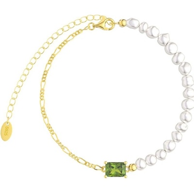 Majya stříbrný náramek s perlami SABEL pozlacený 11726