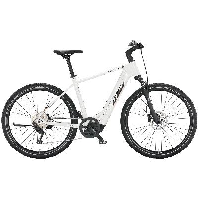 Pánské elektrokolo KTM MACINA CROSS 720 750Wh 2022 metallic white (black+orange) M/51cm