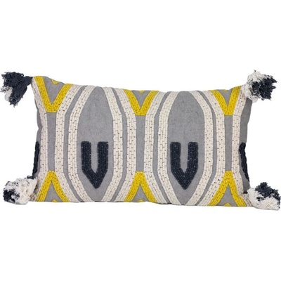 Eglo 420043 vankúš Chevery šedá/žltá 35x60