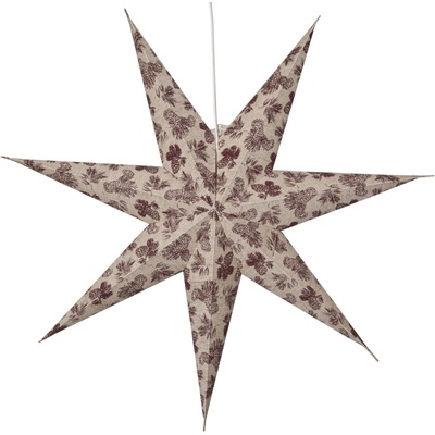 Papírová hvězda průměr 60 cm Star Trading Cotton - červená
