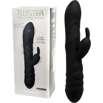 Image 1 of Вибратор с клитор стимулатор, въртящо тяло, 23см. - Adrien Lastic Twister (D-237031)