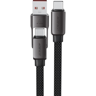 Acefast C13-04 Rychlé nabíjení Type-C na USB Type-C 60W 3A odolný proti ohybu slitina zinku 1,2m černý