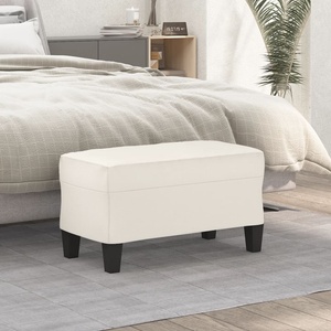 vidaXL Пейка, кремава, 70x35x41 см, изкуствена кожа (349440)