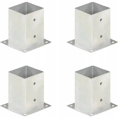 Greatstore Patka na sloupek 4 ks pozinkovaný kov 101 mm