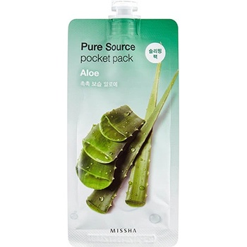 Missha Pure Source Pocket Pack Aloe noční hydratační maska s aloe vera 10 ml