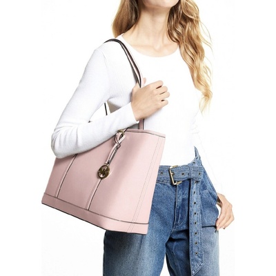 Michael Kors kožená kabelka lg Jet Set tote blush růžová