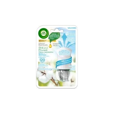 Air Wick Електрически ароматизатор машинка+пълнител Air Wick Essential Oils с етерични масла 19мл - Cotton & Crisp Air (3657)