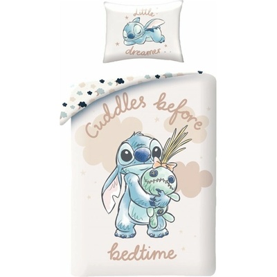 Halantex bavlna obliečky Stitch motív Maznanie pred spaním 100% bavlna 70x90 140x200