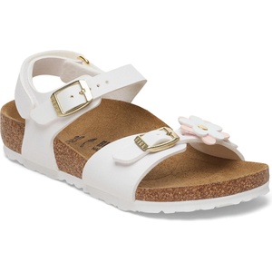 Birkenstock Детски сандали Birkenstock Kid's Rio Plain Flowers AS Sandals - White - размер 29 (702-4256-0112)