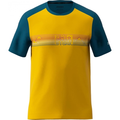 Zimtstern Мъжка фланелка с къс ръкав за колоездене Zimtstern Trailflowz Shirt S/S Cycling jersey - Burnt Yellow / French Navy (056-2087-0111)
