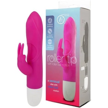Image 1 of Вибратор с клитор стимулатор и пулсиращо топче, 18см. - Roller Tip (SEVCR01687)