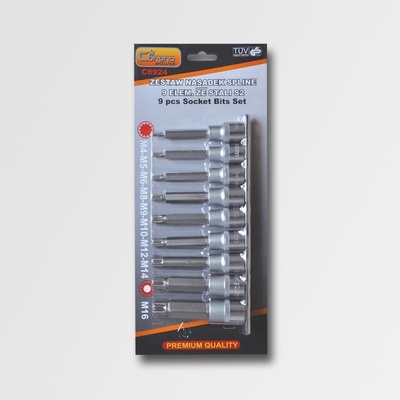 RICHMANN Sada nástavců XZN 1/2" 9 dílů | M4-M16, 100 mm