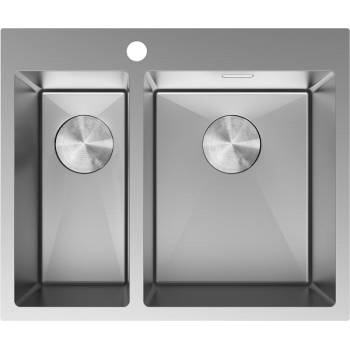 Mexen Flexo мивка от неръждаема стомана с 1.5 камери 610 x 510 mm, инокс - 6446611500-01 (6446611500-01)