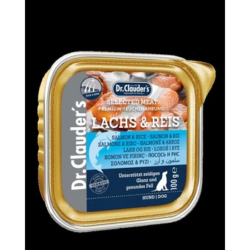 Image 1 of Dr.Clauder's Selected Meat Pro Hair Skin Salmon Rice - консервирана храна със сьомга и ориз за кученца с проблемна кожа и козина, 100 гр