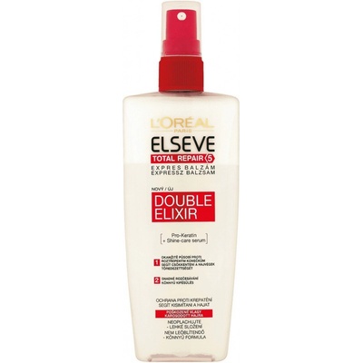 L'Oréal Elséve Total Repair 5 regeneračný balzam rozstrapkané končeky vlasov Double Elixir 200 ml