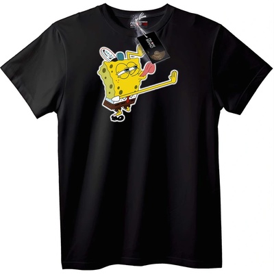 NOONEBRAND Тениска SpongeBob - 5XL, Black