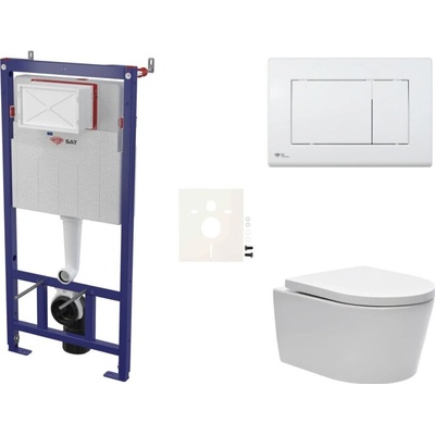 Závěsný WC set SAT do lehkých stěn / předstěnová montáž + WC SAT Brevis SIKOSSBR20K – Zbozi.Blesk.cz