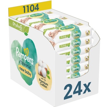 Pampers Harmonie New Baby мокри почистващи кърпички за деца 24x46 бр