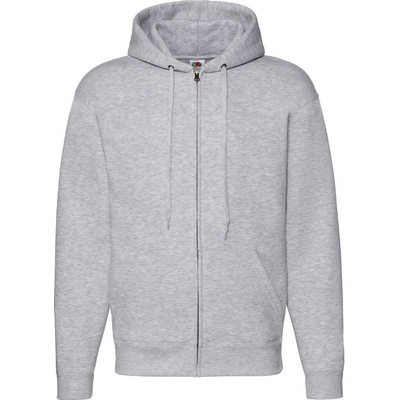 Fruit of the Loom Premium Hooded Sweat Jacket šedá