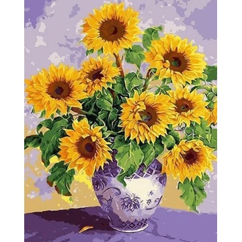Norimpex - Puzzle Diamant painting: Sunflowers in a vase 30x40cm - 1 - 39 piese