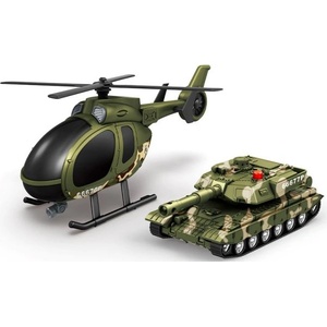 WENYI car - 1: 14 Военен комплект хеликоптер + танк (21j-666-76p)