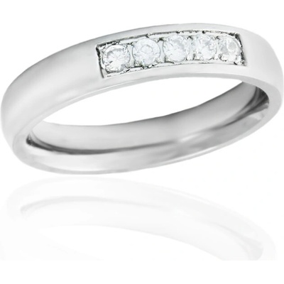 BM Jewellery Dámský prsten se zirkony z chirurgické oceli S11296050
