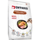 Krmivo pre mačky Ontario Cat Sterilised 7+ 2 kg